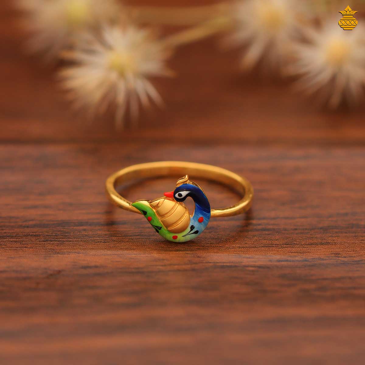 Buy Exclusive Ladies Colourfull Enamel Peacock Ring KJS Jewellers