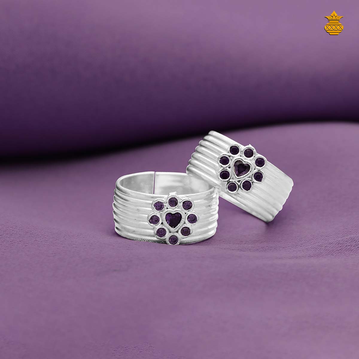 Buy Silver Stone Metti KJS Jewellers