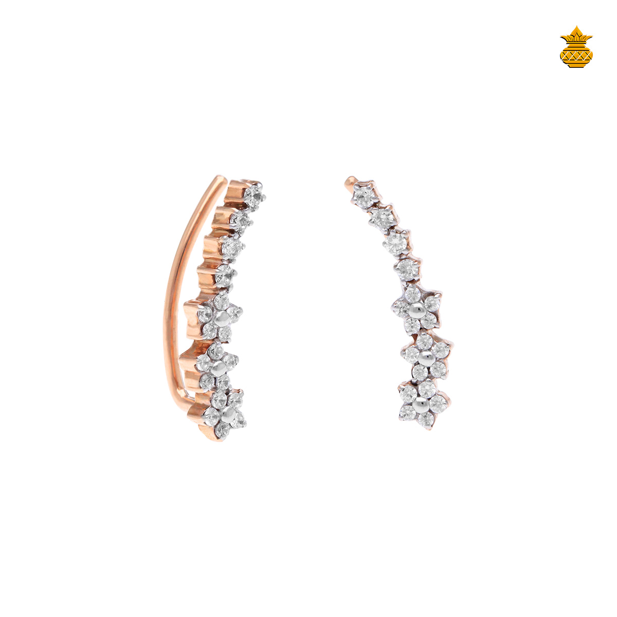 18KT Rose Gold Stone  Bluetooth Stud